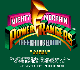 Mighty Morphin Power Rangers - Fighting Edition Title Screen
